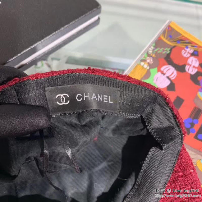 CHANEL香奈兒 2018秋冬小香風火爆經典款 時尚八角帽 百搭英倫軍帽 LLWJ6299